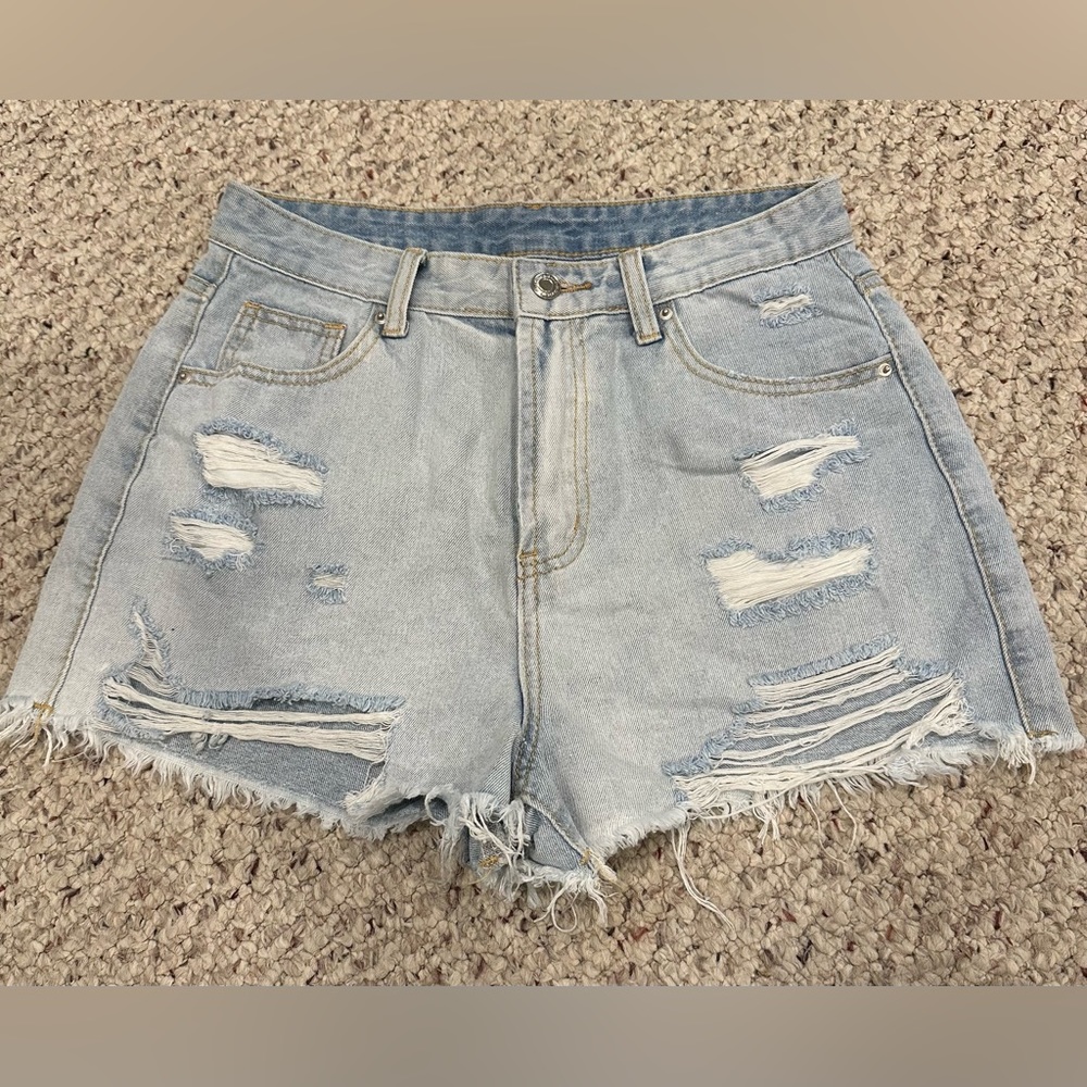 Shein distressed shorts